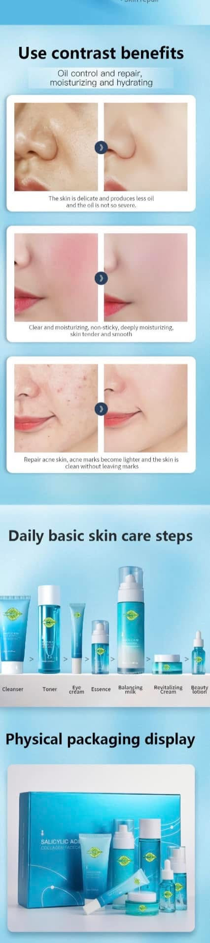 مجموعة علاج الاكني بالساليسيلك اسيد٧ قطع