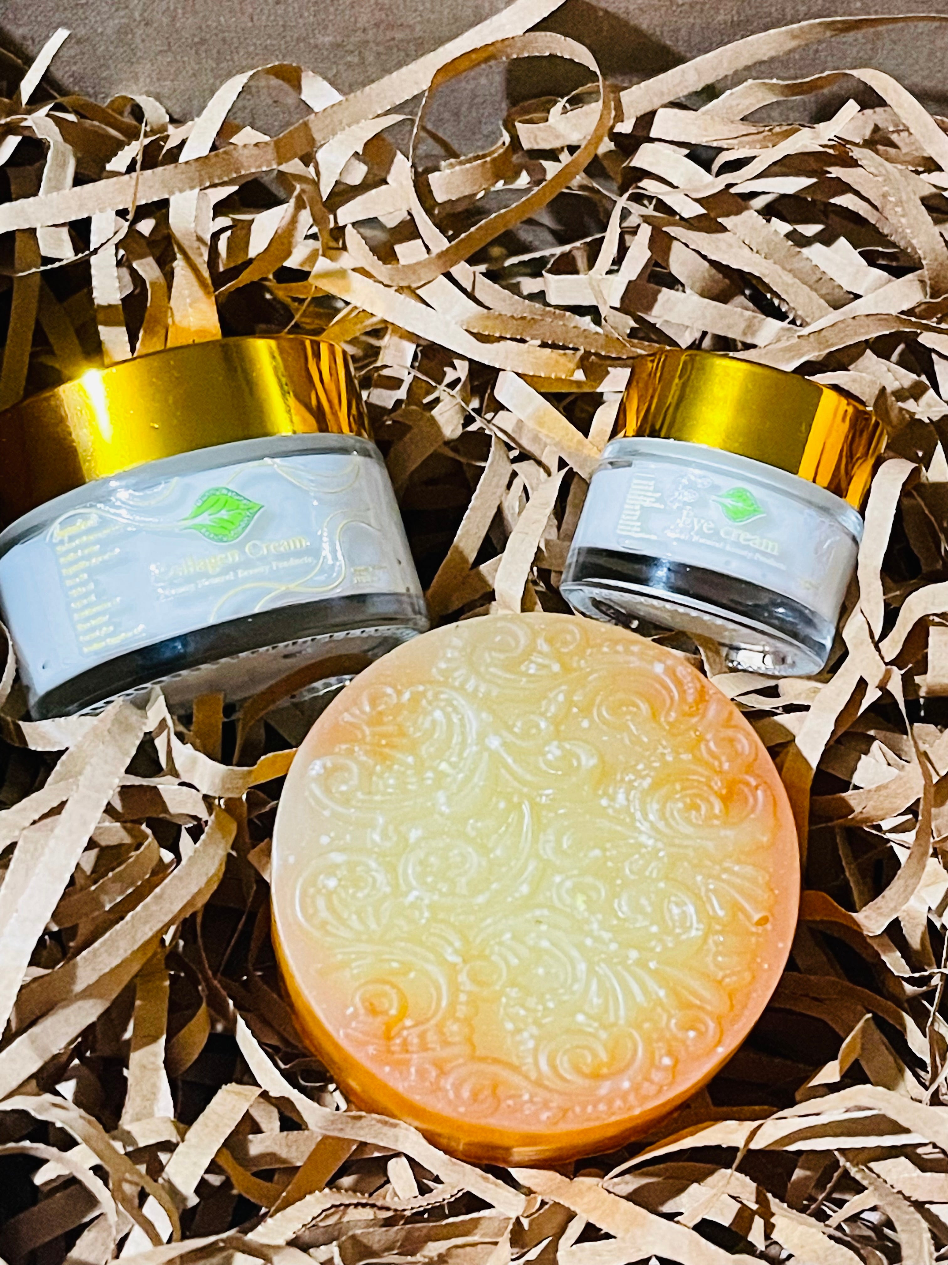 باكيدج كريم الكولاجين  البحري مع كريم العين وصابونة الكولاجين