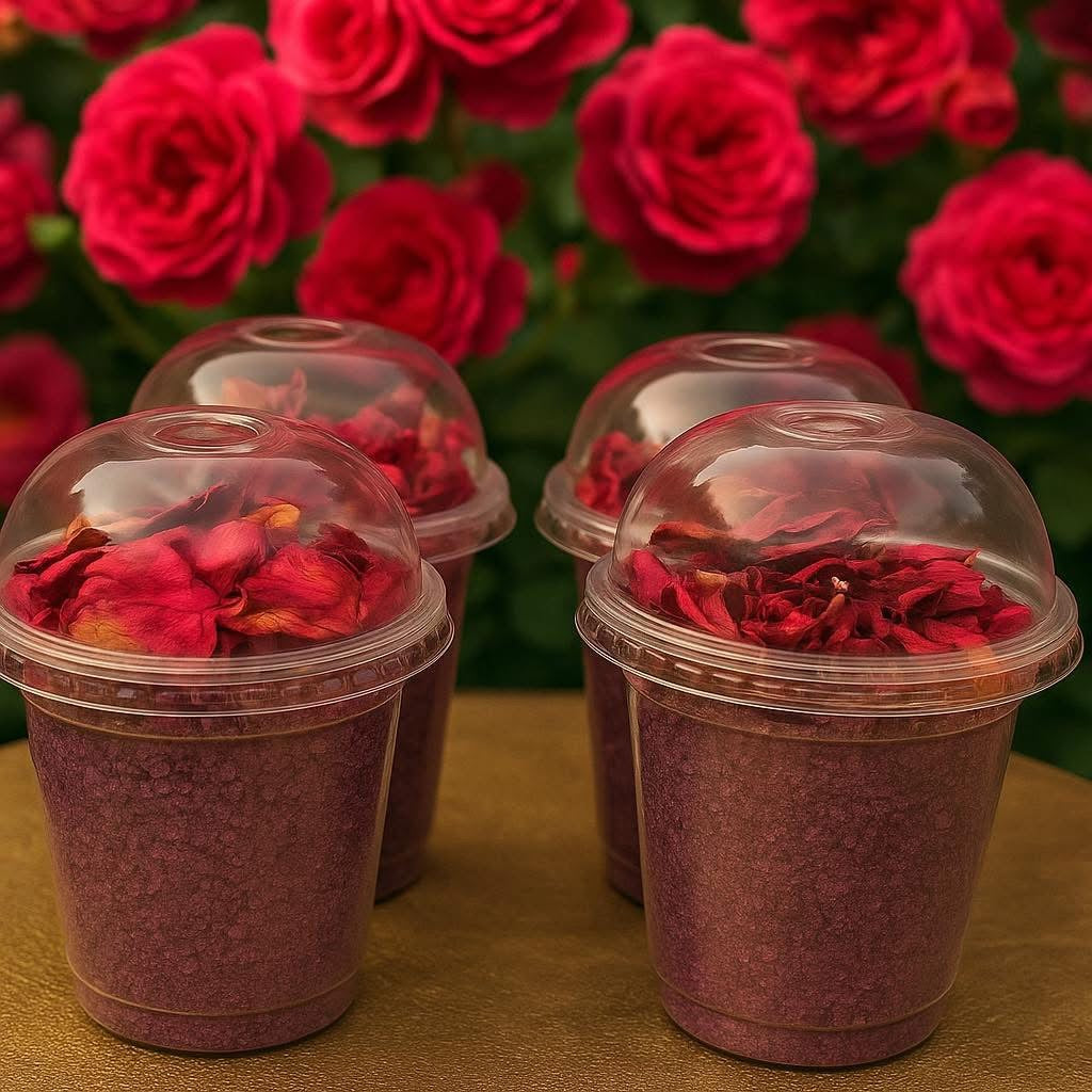 Rose Foaming bath salt املاح الجسم الفومي بعطر الورد