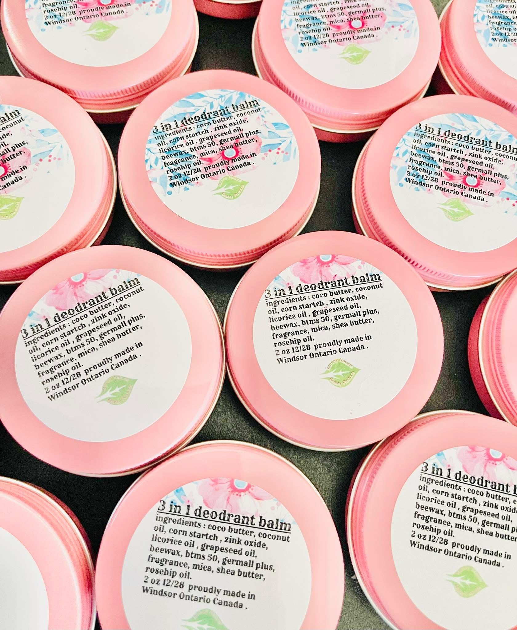 3 in 1 deodorant, makhmaria and bikini balm