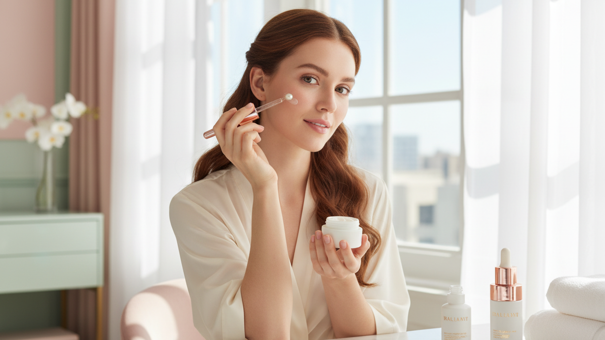 i want beautiful image about girl and beauty product 