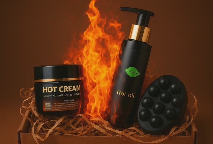 باكيدج حرق دهون البطن والارداف والدهون كريم  وصابونة مساج وhot oil